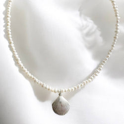 Beachcomber Freshwater Pearl Beaded Necklace Sterling Silver