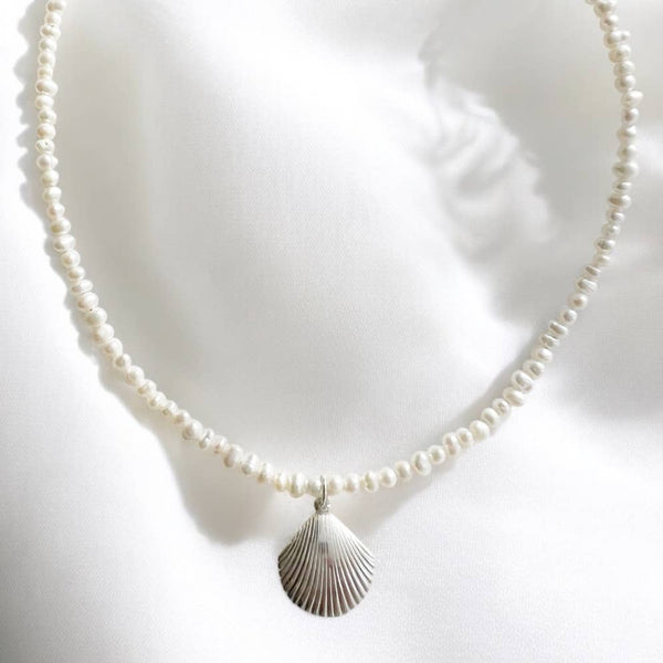 Beachcomber Freshwater Pearl Beaded Necklace Sterling Silver