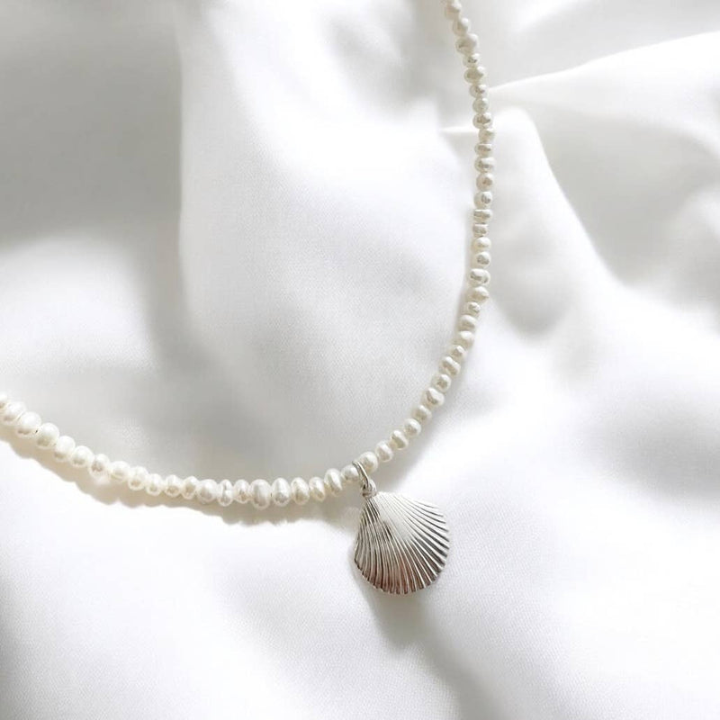 Beachcomber Freshwater Pearl Beaded Necklace Sterling Silver
